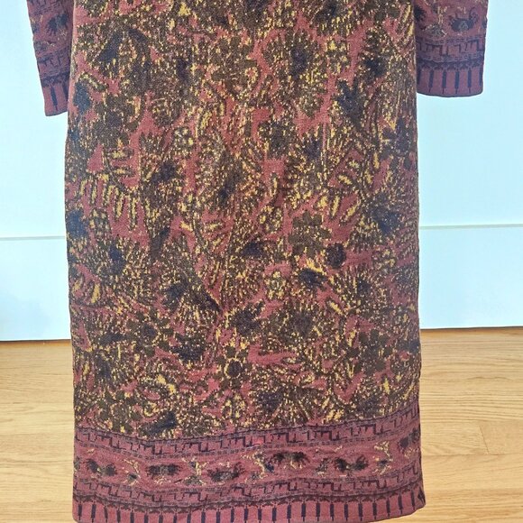 Peruvian Connection Jacquard Sweater Knit Body Con Womens Dress SMALL - Picture 9 of 14